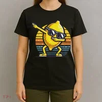 Funny Dab Lemon Dancing Dabbing Retro Fruit T-Shirt thumb 4