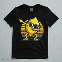 Funny Dab Lemon Dancing Dabbing Retro Fruit T-Shirt thumb 5
