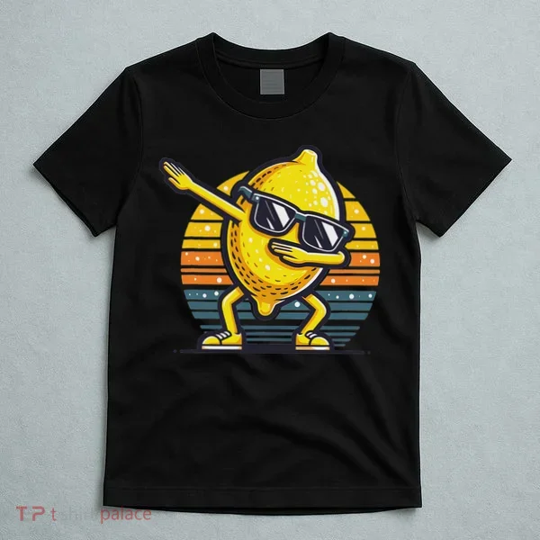 Funny Dab Lemon Dancing Dabbing Retro Fruit T-Shirt