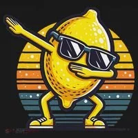 Funny Dab Lemon Dancing Dabbing Retro Fruit Tank Top thumb 6