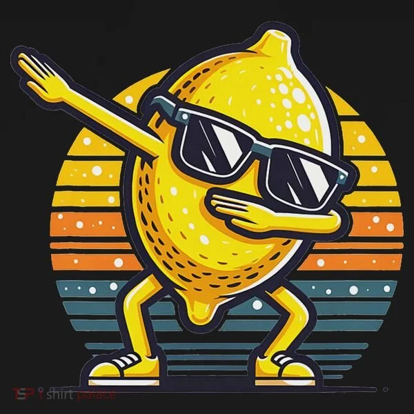 Funny Dab Lemon Dancing Dabbing Retro Fruit Tank Top
