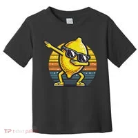 Funny Dab Lemon Dancing Dabbing Retro Fruit Toddler T-Shirt thumb 0