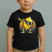 Funny Dab Lemon Dancing Dabbing Retro Fruit Toddler T-Shirt thumb 2