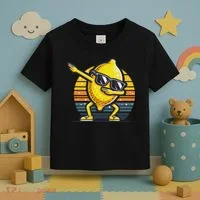 Funny Dab Lemon Dancing Dabbing Retro Fruit Toddler T-Shirt thumb 3