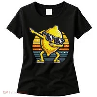 Funny Dab Lemon Dancing Dabbing Retro Fruit Women's T-Shirt thumb 0