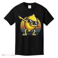 Funny Dab Lemon Dancing Dabbing Retro Fruit Kids T-Shirt thumb 0