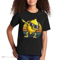 Funny Dab Lemon Dancing Dabbing Retro Fruit Kids T-Shirt thumb 2