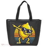 Funny Dab Lemon Dancing Dabbing Retro Fruit Tote Bag thumb 0