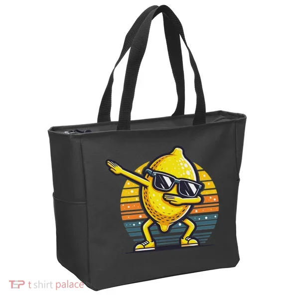 Funny Dab Lemon Dancing Dabbing Retro Fruit Tote Bag