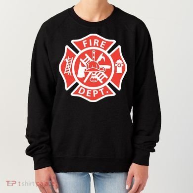 Fire Department Logo Uniform Fireman Symbol Firefighter Gear Women's Sweatshirt