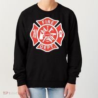 Fire Department Logo Uniform Fireman Symbol Firefighter Gear Women's Sweatshirt thumb 0