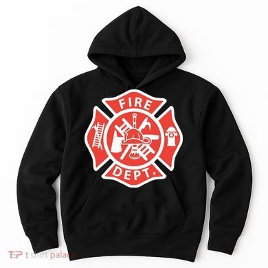 Fire Department Logo Uniform Fireman Symbol Firefighter Gear Hoodie