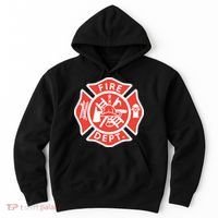 Fire Department Logo Uniform Fireman Symbol Firefighter Gear Hoodie thumb 0