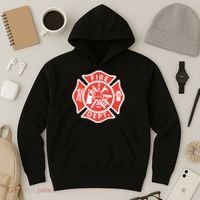 Fire Department Logo Uniform Fireman Symbol Firefighter Gear Hoodie thumb 3