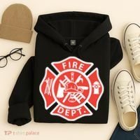 Fire Department Logo Uniform Fireman Symbol Firefighter Gear Hoodie thumb 4