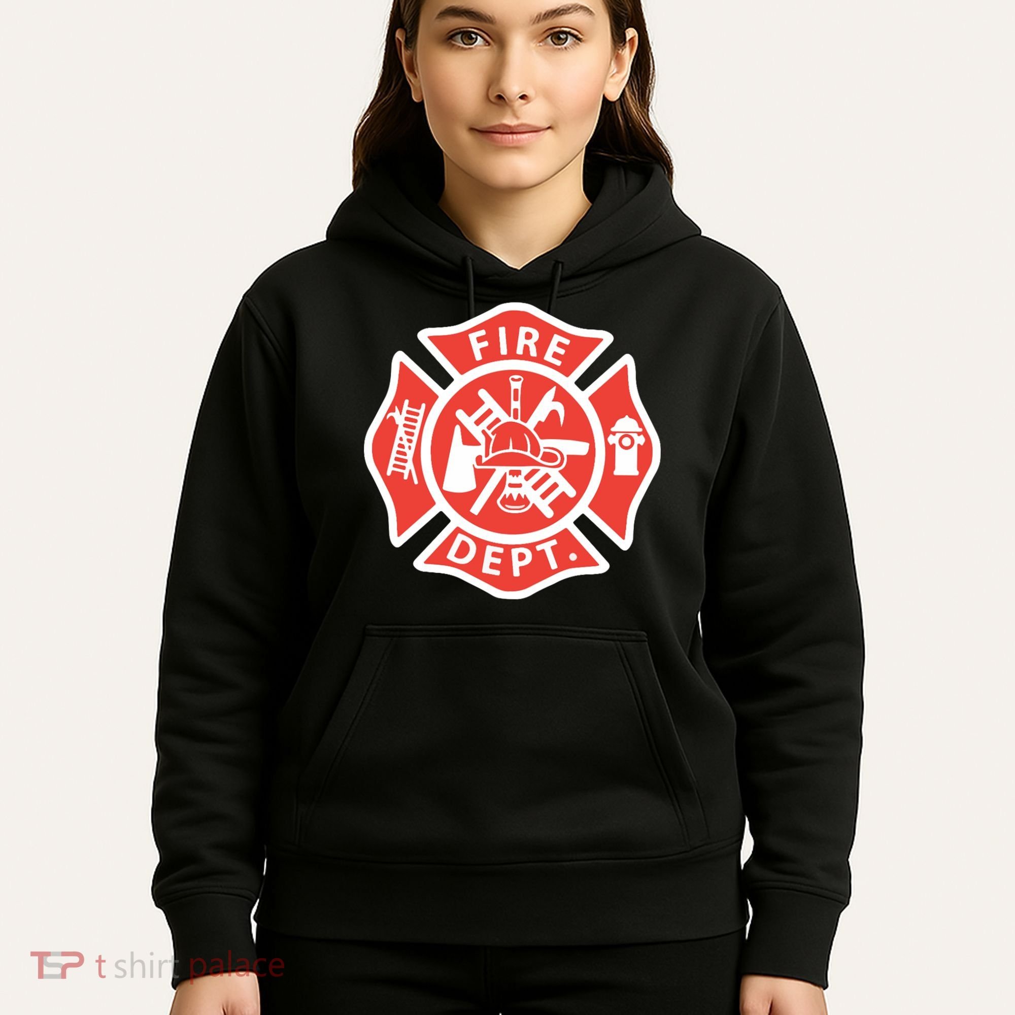 Fire Department Logo Uniform Fireman Symbol Firefighter Gear Hoodie