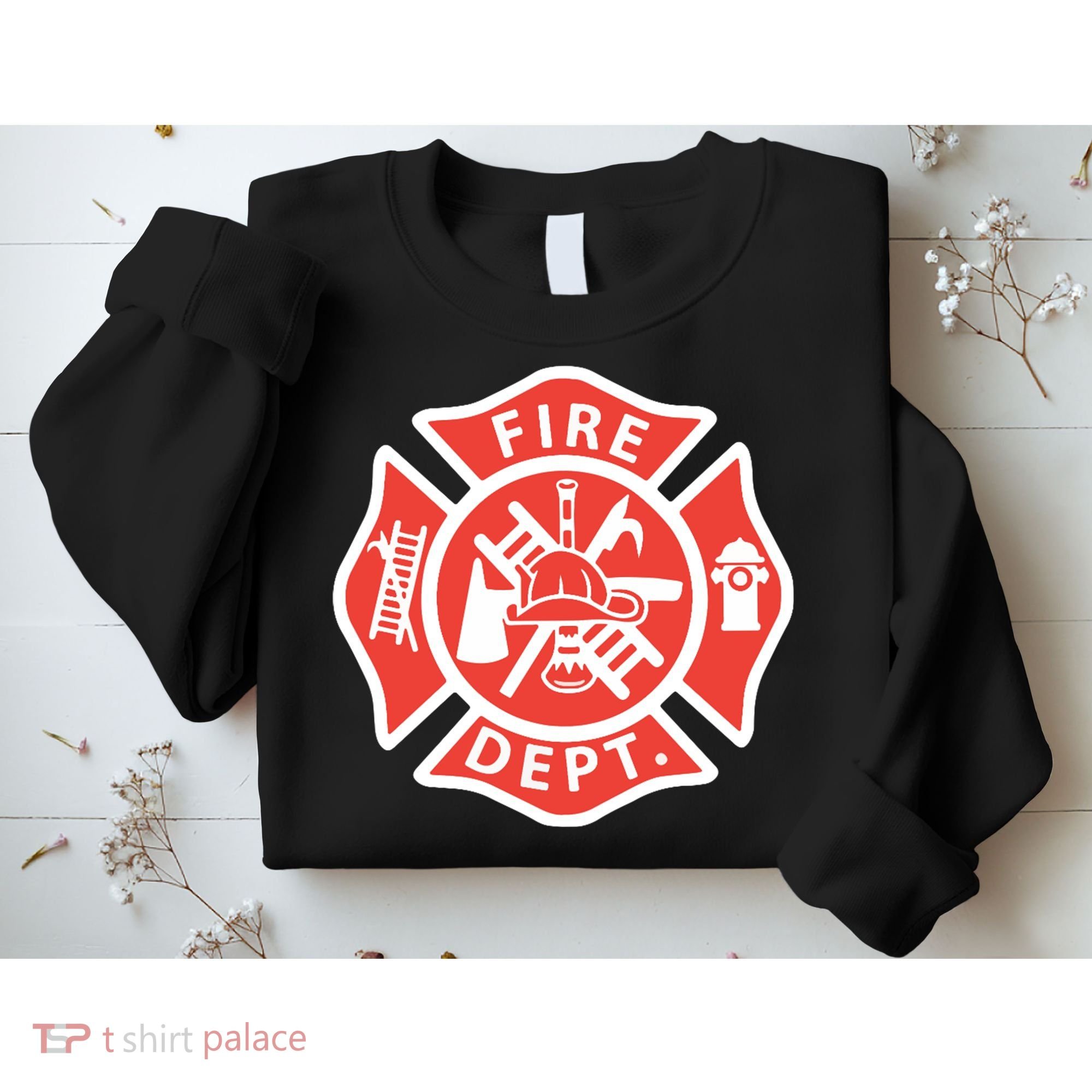 Fire Department Logo Uniform Fireman Symbol Firefighter Gear Sweatshirt