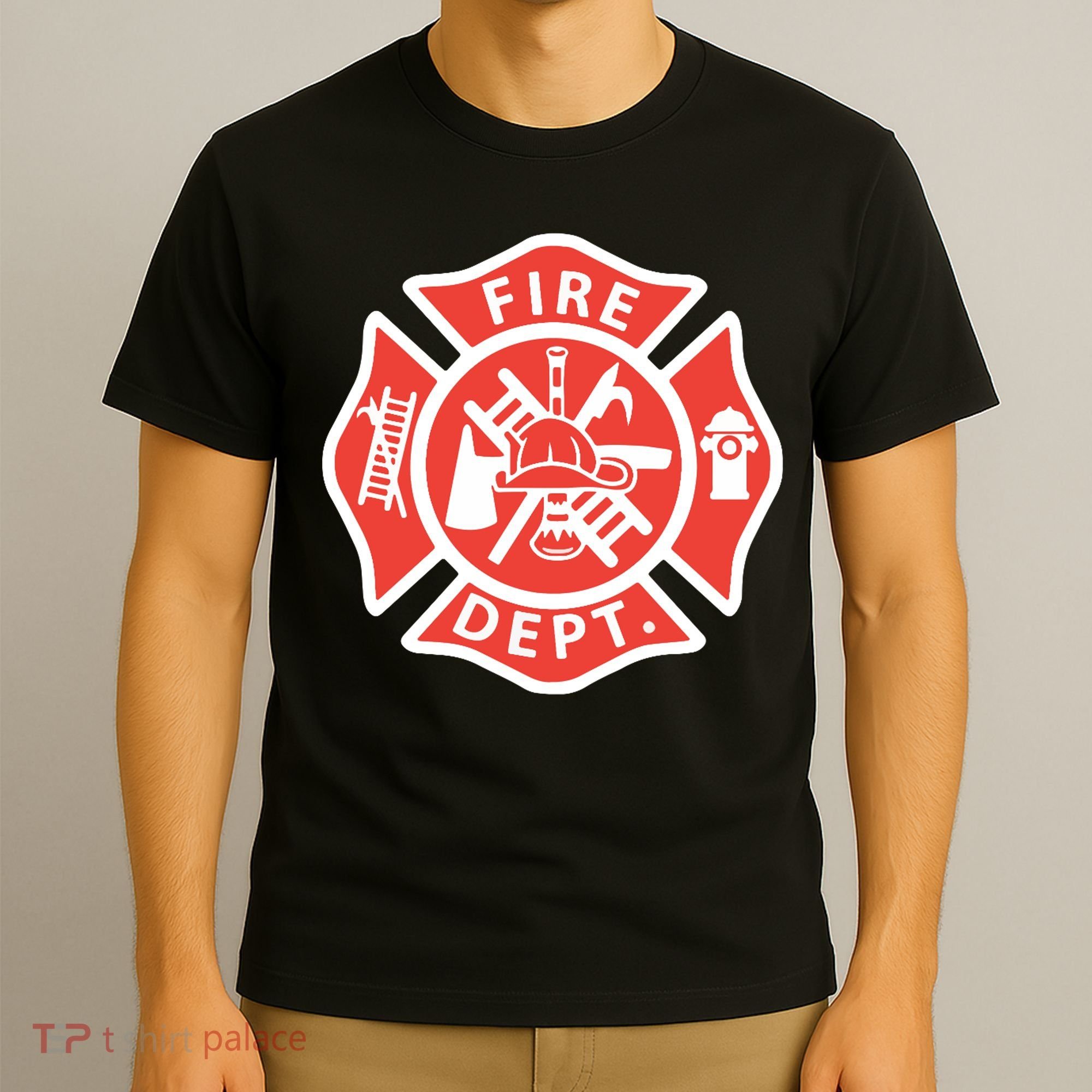 Fire Department Logo Uniform Fireman Symbol Firefighter Gear T-Shirt