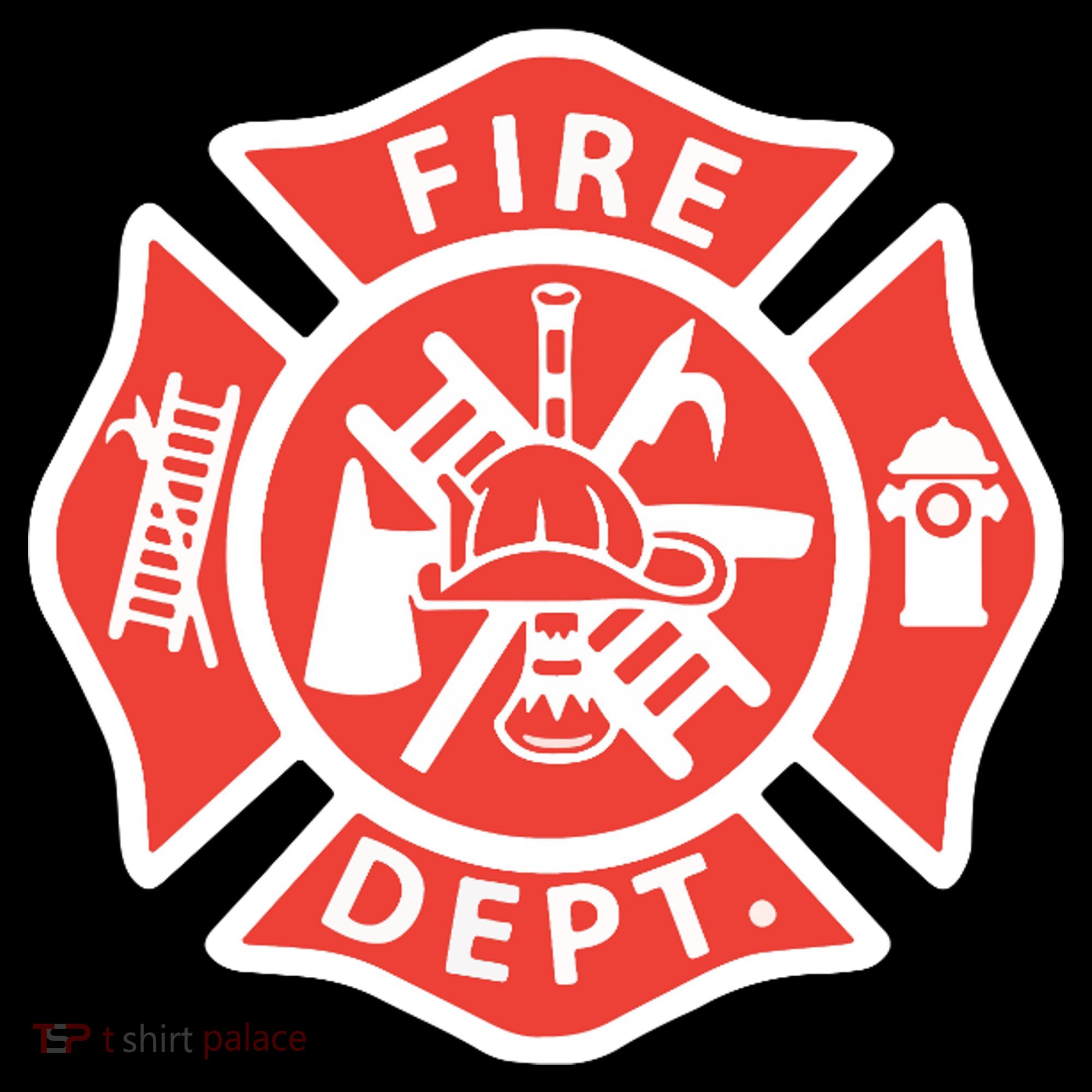 Fire Department Logo Uniform Fireman Symbol Firefighter Gear T-Shirt