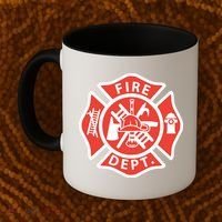 Fire Department Logo Uniform Fireman Symbol Firefighter Gear Coffee Mug thumb 2