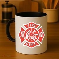 Fire Department Logo Uniform Fireman Symbol Firefighter Gear Coffee Mug thumb 4