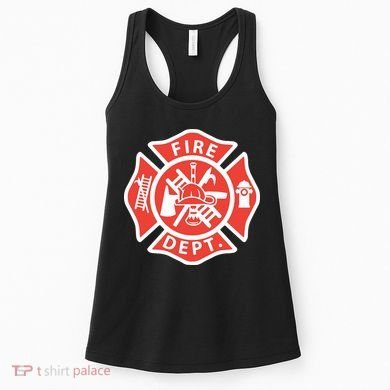 Fire Department Logo Uniform Fireman Symbol Firefighter Gear Women's Tank Top