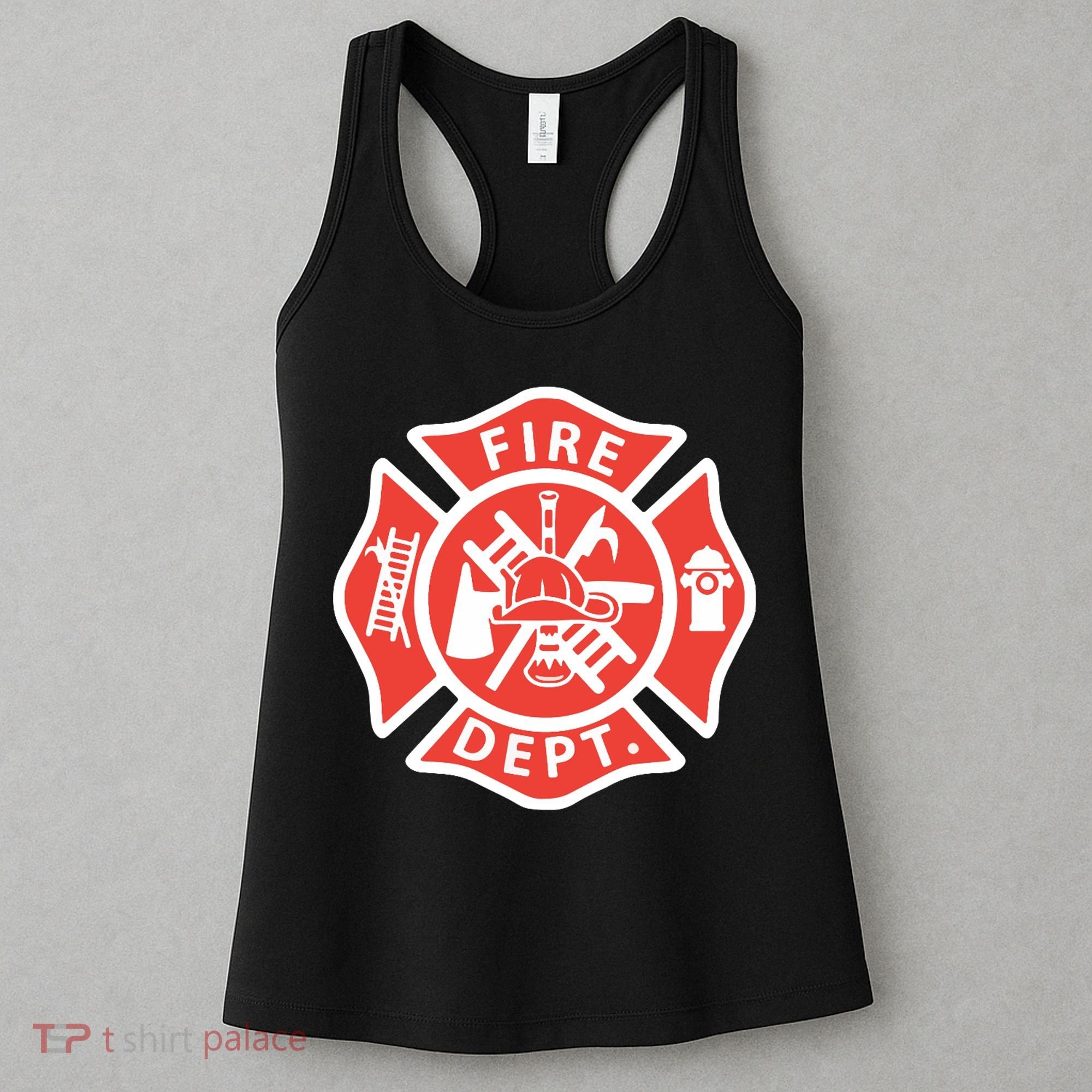Fire Department Logo Uniform Fireman Symbol Firefighter Gear Women's Tank Top