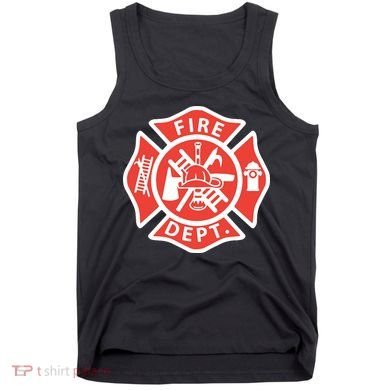 Fire Department Logo Uniform Fireman Symbol Firefighter Gear Tank Top