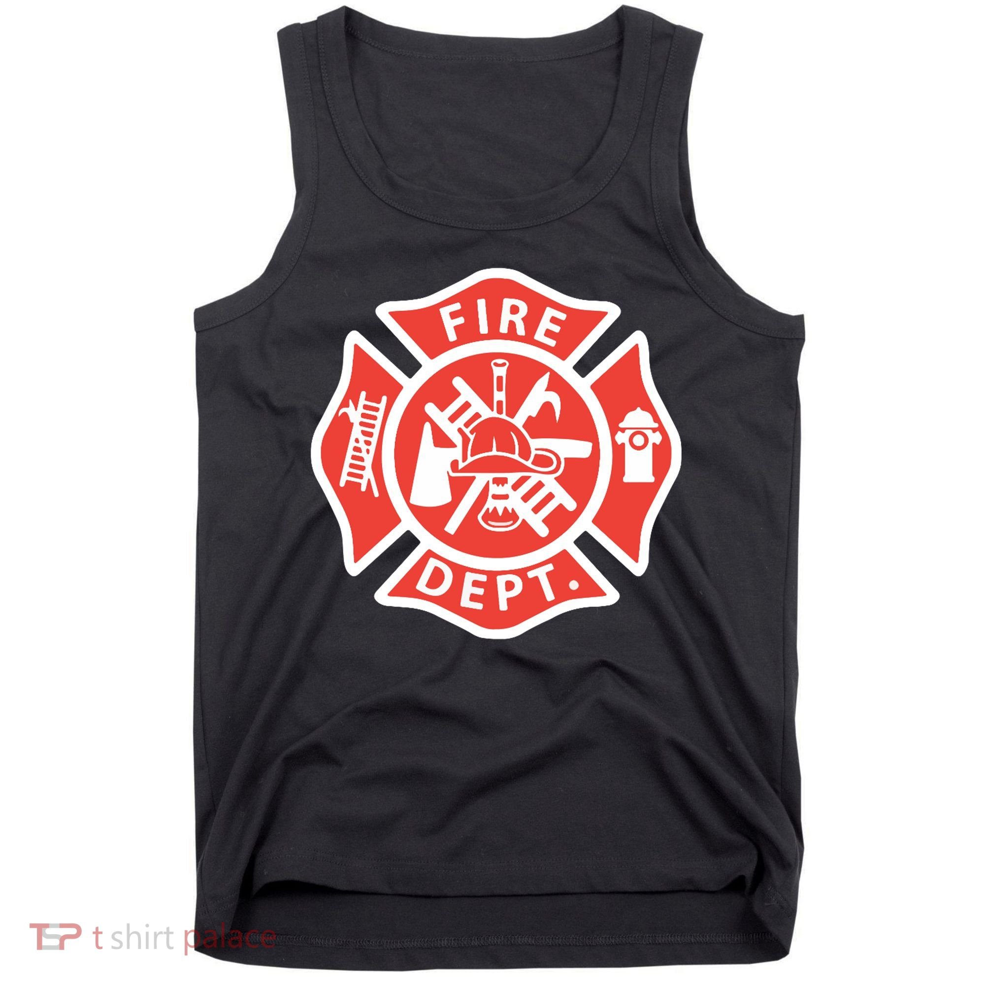 Fire Department Logo Uniform Fireman Symbol Firefighter Gear Tank Top