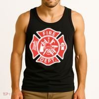 Fire Department Logo Uniform Fireman Symbol Firefighter Gear Tank Top thumb 3