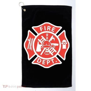 Fire Department Logo Uniform Fireman Symbol Firefighter Gear Golf Towel