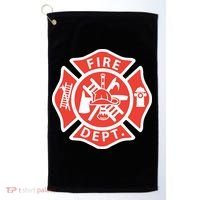 Fire Department Logo Uniform Fireman Symbol Firefighter Gear Golf Towel thumb 0