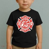 Fire Department Logo Uniform Fireman Symbol Firefighter Gear Toddler T-Shirt thumb 2