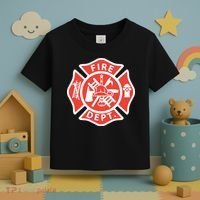Fire Department Logo Uniform Fireman Symbol Firefighter Gear Toddler T-Shirt thumb 3