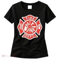 Fire Department Logo Uniform Fireman Symbol Firefighter Gear Women's T-Shirt thumb 0