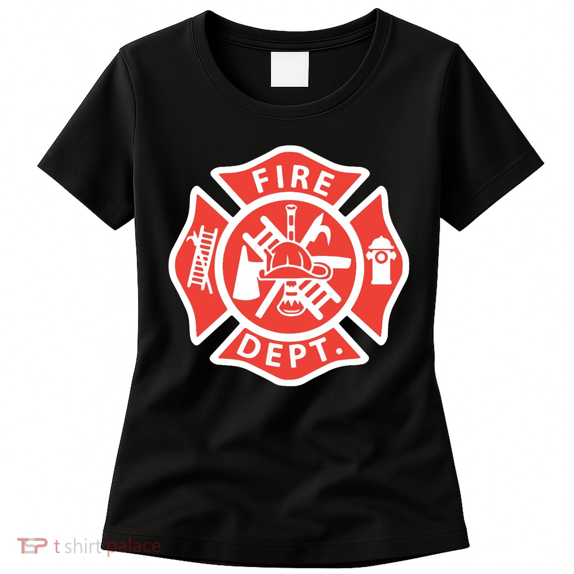 Fire Department Logo Uniform Fireman Symbol Firefighter Gear Women's T-Shirt