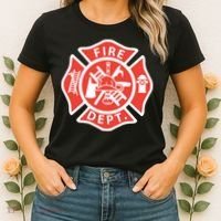 Fire Department Logo Uniform Fireman Symbol Firefighter Gear Women's T-Shirt thumb 2