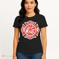 Fire Department Logo Uniform Fireman Symbol Firefighter Gear Women's T-Shirt thumb 4