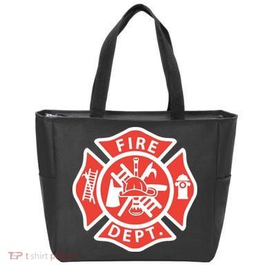 Fire Department Logo Uniform Fireman Symbol Firefighter Gear Tote Bag