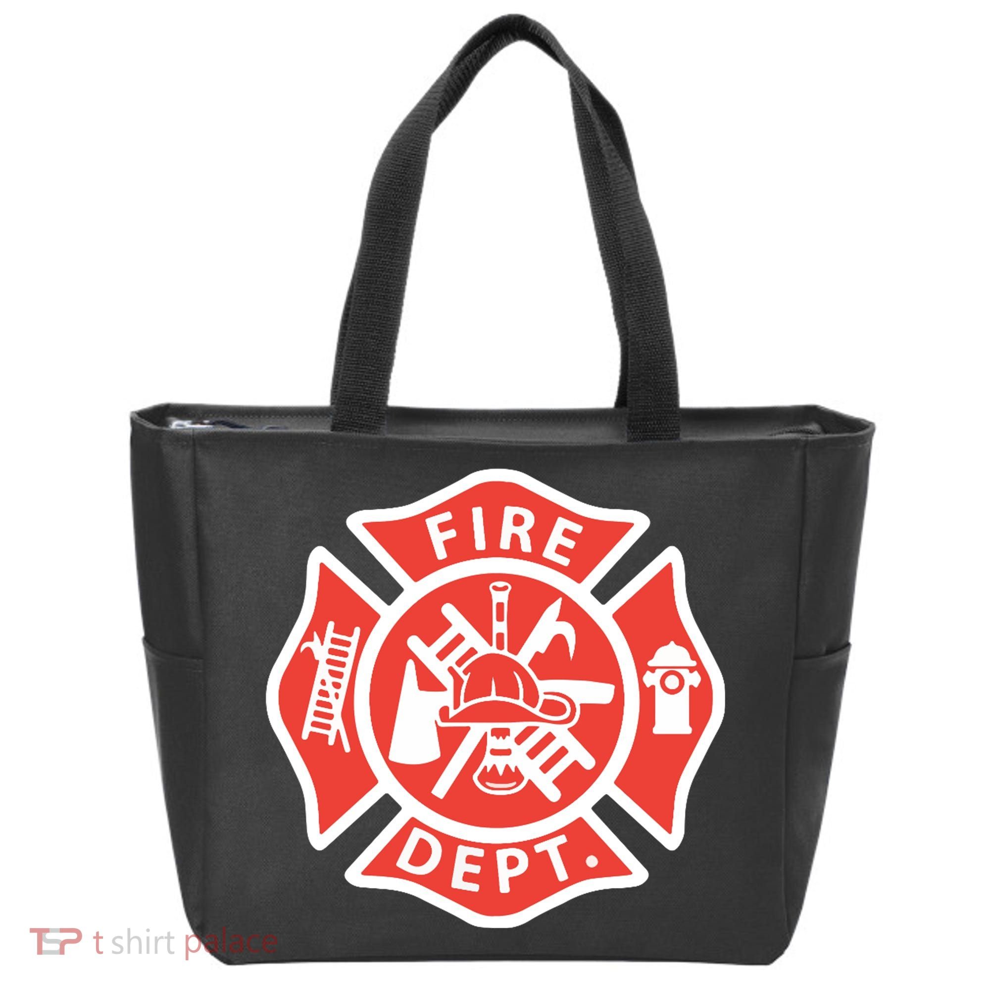 Fire Department Logo Uniform Fireman Symbol Firefighter Gear Tote Bag