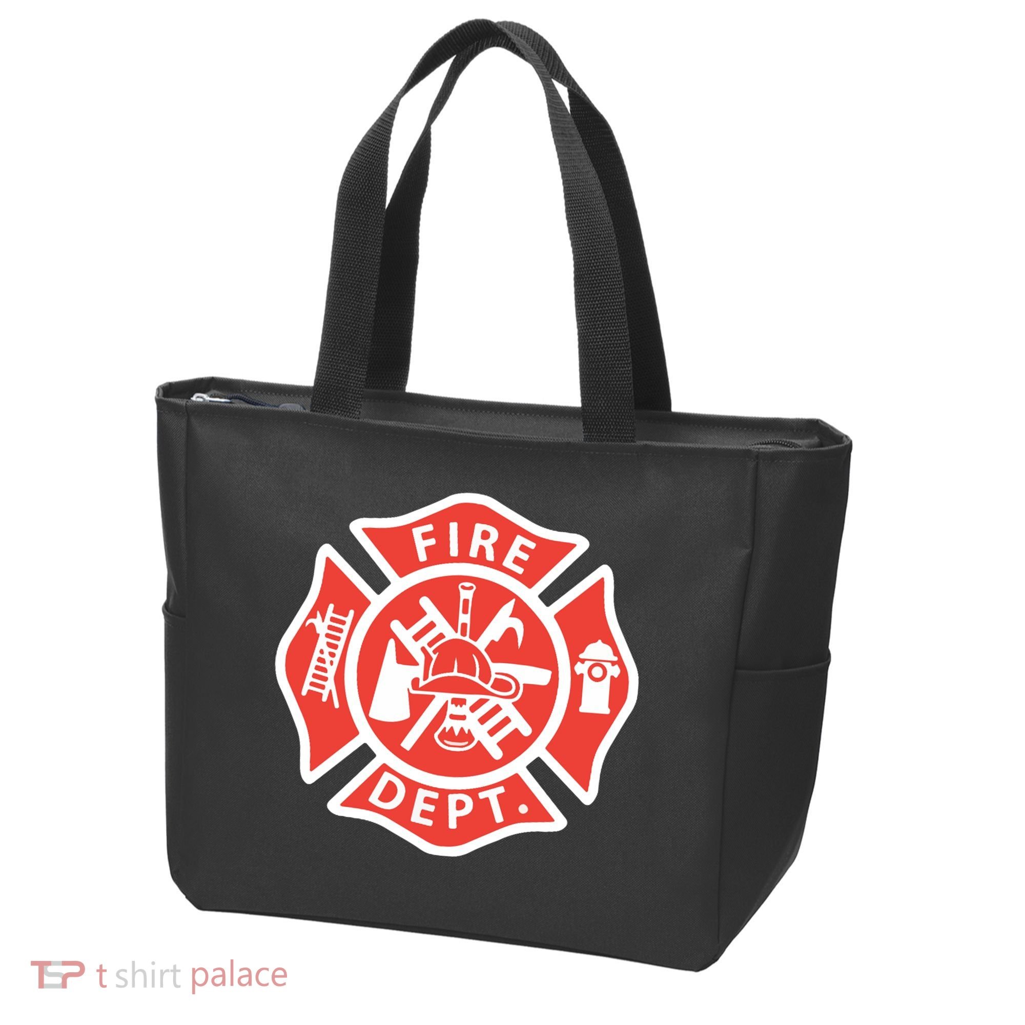Fire Department Logo Uniform Fireman Symbol Firefighter Gear Tote Bag