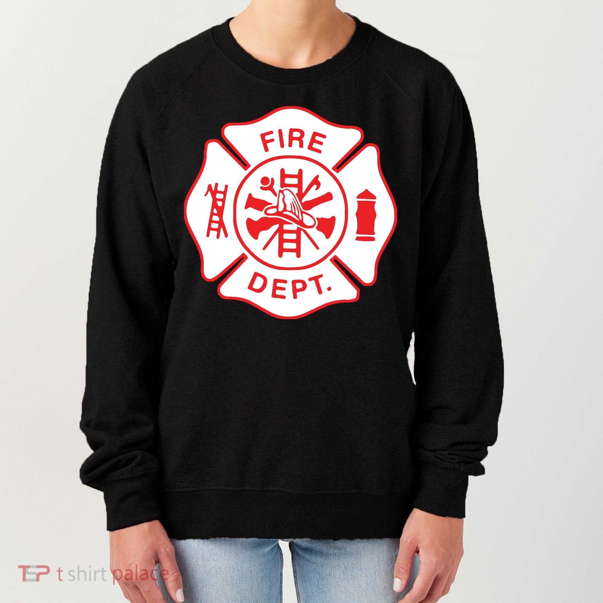 Fire Department Logo Uniform Fireman Symbol Firefighter Gear Women's Sweatshirt