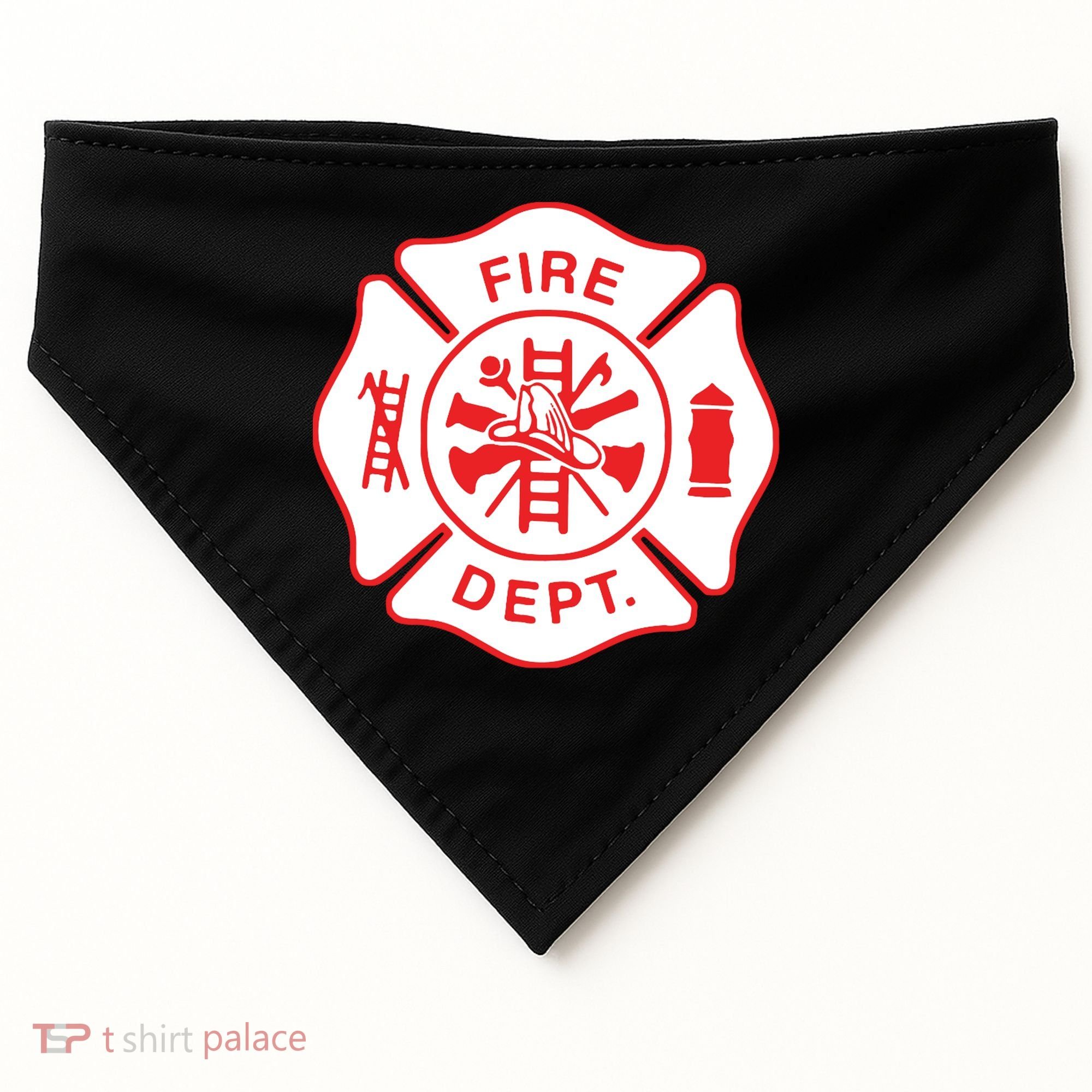 Fire Department Logo Uniform Fireman Symbol Firefighter Gear USA-Made Doggie Bandana