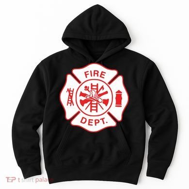 Fire Department Logo Uniform Fireman Symbol Firefighter Gear Hoodie