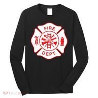Fire Department Logo Uniform Fireman Symbol Firefighter Gear Long Sleeve Shirt thumb 0