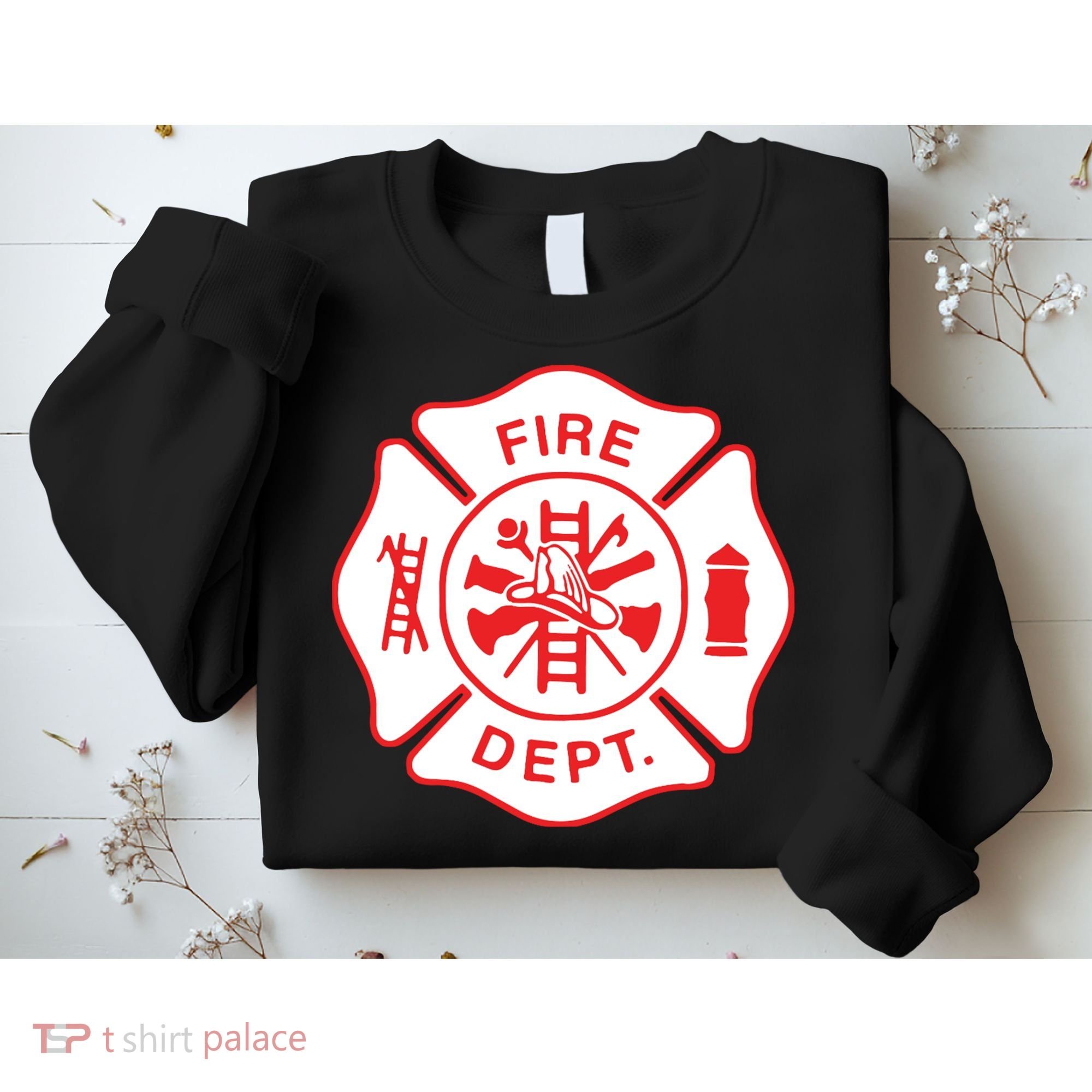 Fire Department Logo Uniform Fireman Symbol Firefighter Gear Sweatshirt