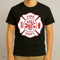 Fire Department Logo Uniform Fireman Symbol Firefighter Gear T-Shirt thumb 3