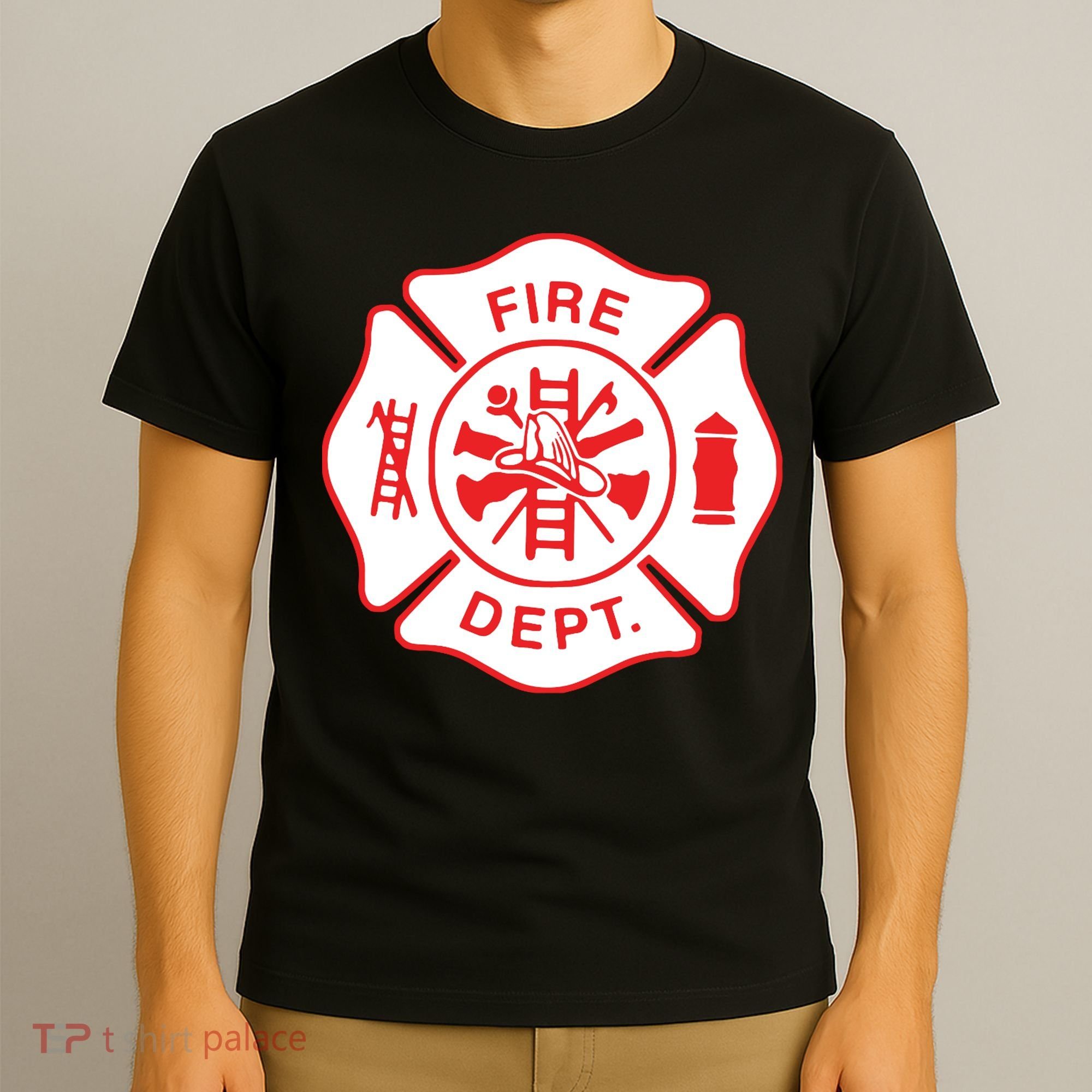 Fire Department Logo Uniform Fireman Symbol Firefighter Gear T-Shirt