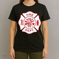 Fire Department Logo Uniform Fireman Symbol Firefighter Gear T-Shirt thumb 4