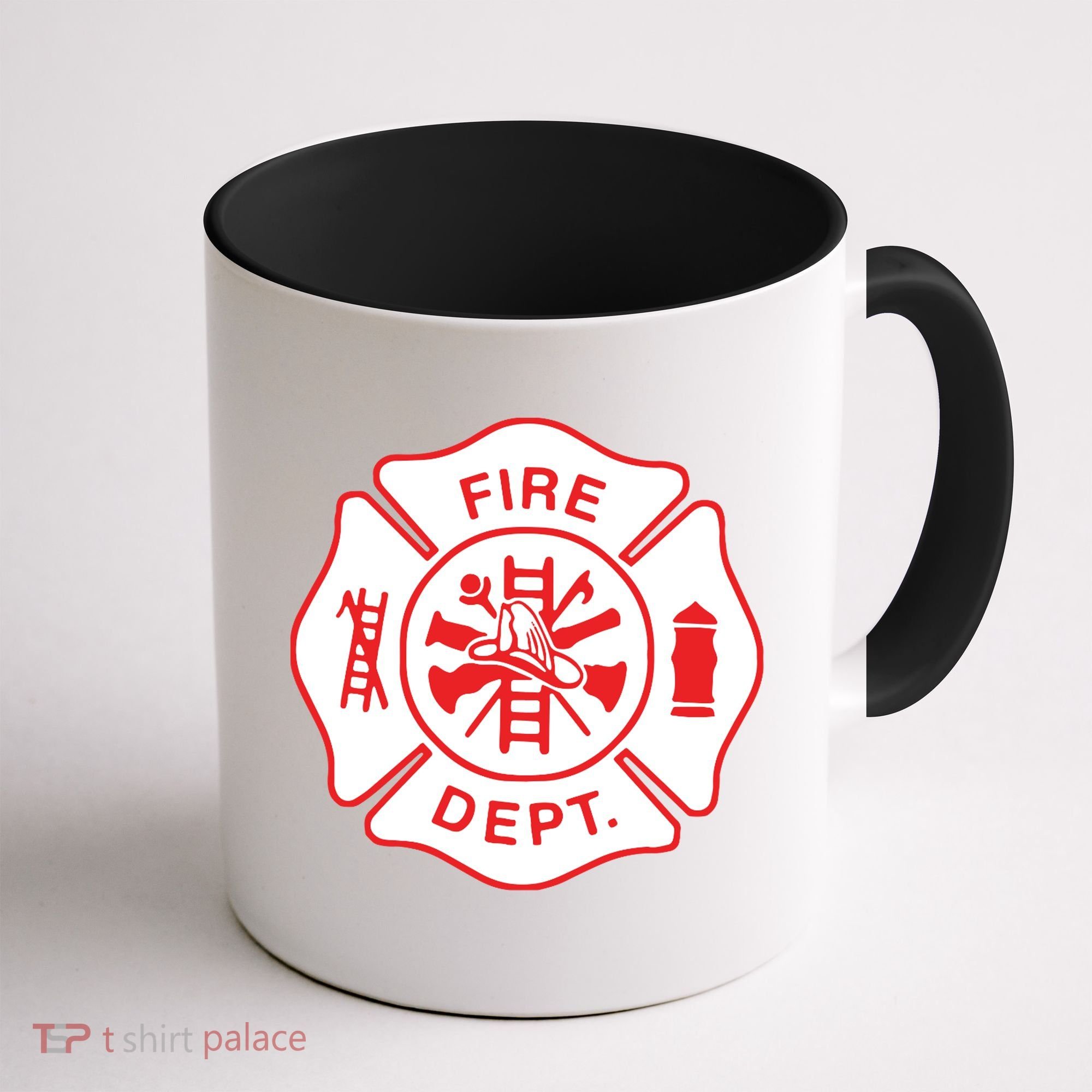 Fire Department Logo Uniform Fireman Symbol Firefighter Gear Coffee Mug